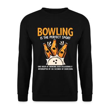Bowling - Unisex Pullover - Schwarz - Vorne - Alina (178cm) & Michal (187cm)