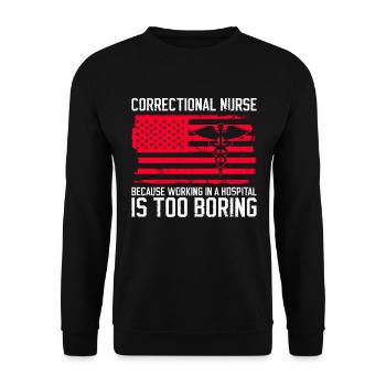 Design Der Justizvollzugsschwester Für Die - Sweat-shirt Unisexe - noir - Devant - Alina (178cm) & Michal (187cm)