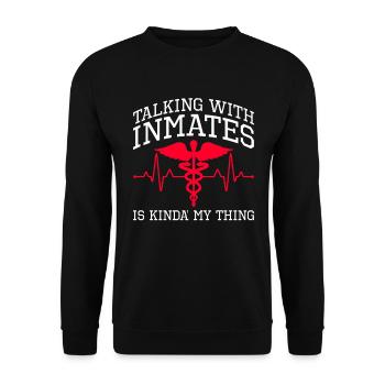 Gefängniskrankenpflege-design Für - Sweat-shirt Unisexe - noir - Devant - Alina (178cm) & Michal (187cm)