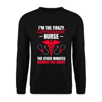 Design Der Justizvollzugsschwester Für Die - Sweat-shirt Unisexe - noir - Devant - Alina (178cm) & Michal (187cm)