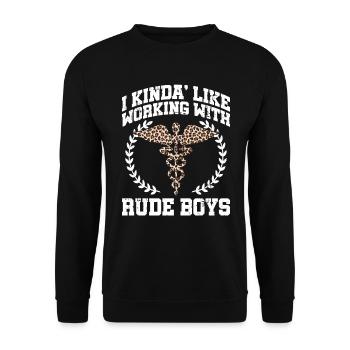 Gefängniskrankenpflege-design Für - Sweat-shirt Unisexe - noir - Devant - Alina (178cm) & Michal (187cm)