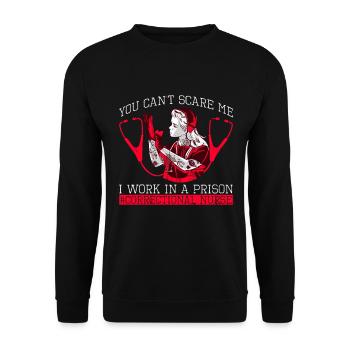 Forensisches Pflegedesign Für - Unisex Sweatshirt - black - Front - Alina (178cm) & Michal (187cm)