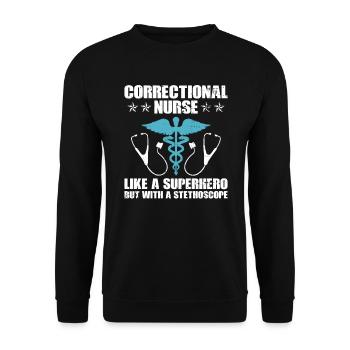 Design Der Justizvollzugsschwester Für Die - Sweat-shirt Unisexe - noir - Devant - Alina (178cm) & Michal (187cm)