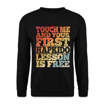 Koreanischer Kampfsport Hapkido - Unisex Pullover - Schwarz - Vorne - Alina (178cm) & Michal (187cm)