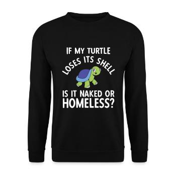 Schildkröten - Unisex Pullover - Schwarz - Vorne - Alina (178cm) & Michal (187cm)