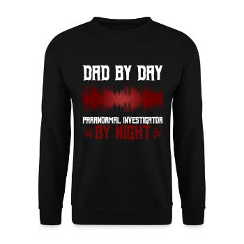Paranormales Ermittlerdesign Mit Evp-recorder - Unisex Pullover - Schwarz - Vorne - Alina (178cm) & Michal (187cm)