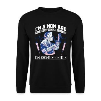 Forensisches Pflegedesign Für Die Mutter Der - Unisex Sweatshirt - black - Front - Alina (178cm) & Michal (187cm)