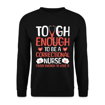 Correctional Nurse Design Für - Unisex Sweatshirt - black - Front - Alina (178cm) & Michal (187cm)