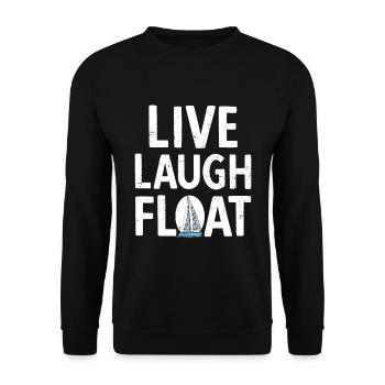 Segelboot Kapitän Spruch Zum Segeln - Unisex Pullover - Schwarz - Vorne - Alina (178cm) & Michal (187cm)