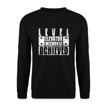Aufzugsmechaniker-design Für Aufzugstechniker - Unisex Sweatshirt - black - Front - Alina (178cm) & Michal (187cm)