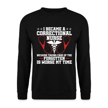 Gefängniskrankenpflege-design Für - Sweat-shirt Unisexe - noir - Devant - Alina (178cm) & Michal (187cm)