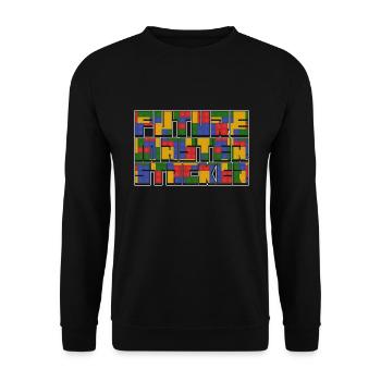 Bausteine Kinder Entwerfen Für Kleine Ziegelbauer - Unisex Sweatshirt - black - Front - Alina (178cm) & Michal (187cm)