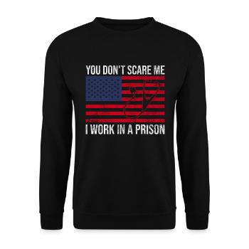 Forensisches Pflegedesign Für Patriotische - Unisex Sweatshirt - black - Front - Alina (178cm) & Michal (187cm)