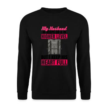 Aufzugstechniker-design Für Eine - Unisex Sweatshirt - black - Front - Alina (178cm) & Michal (187cm)