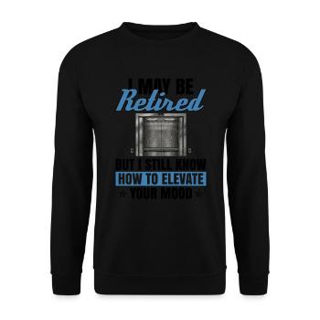 Pensioniertes Aufzugstechniker-design Für Einen - Unisex Sweatshirt - black - Front - Alina (178cm) & Michal (187cm)