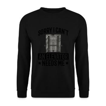 Aufzug Istaller Design Für Elvator Mechaniker - Sweat-shirt Unisexe - noir - Devant - Alina (178cm) & Michal (187cm)