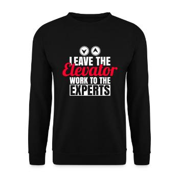 Elevatro Techniccian Design Für Einen - Unisex Sweatshirt - black - Front - Alina (178cm) & Michal (187cm)