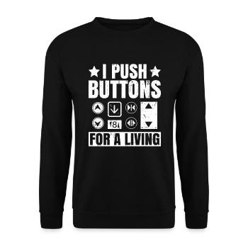 Aufzugstechniker-design Für Einen - Unisex Sweatshirt - black - Front - Alina (178cm) & Michal (187cm)