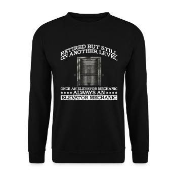 Pensionierter Aufzugsmechaniker Design Für Einen - Unisex Sweatshirt - black - Front - Alina (178cm) & Michal (187cm)