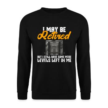 Pensionierter Aufzugstechniker Design Für Einen - Sweat-shirt Unisexe - noir - Devant - Alina (178cm) & Michal (187cm)