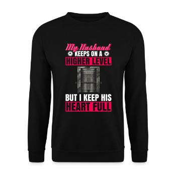 Aufzugstechniker-design Für Eine - Unisex Sweatshirt - black - Front - Alina (178cm) & Michal (187cm)