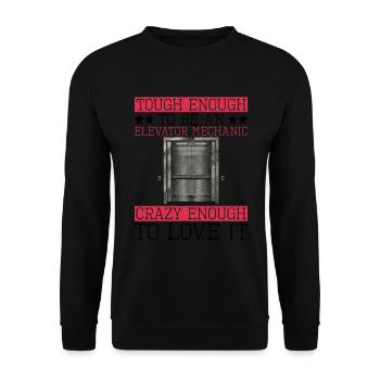 Aufzugstechniker-design Für Eine - Unisex Sweatshirt - black - Front - Alina (178cm) & Michal (187cm)