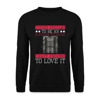 Aufzugsmechaniker-design Für Einen - Unisex Sweatshirt - black - Front - Alina (178cm) & Michal (187cm)
