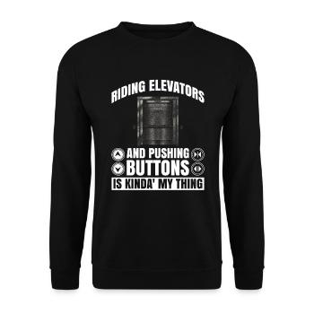 Aufzugstechniker-design Für - Sweat-shirt Unisexe - noir - Devant - Alina (178cm) & Michal (187cm)