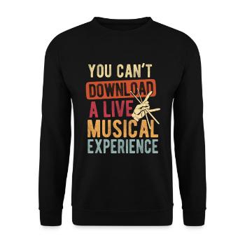 Schlagzeug Spieler Drummer - Unisex Pullover - Schwarz - Vorne - Alina (178cm) & Michal (187cm)
