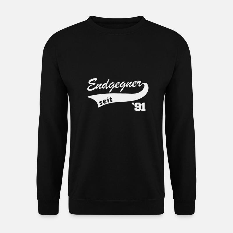 Endgegner 1991 geboren Videospiele Legende 90er - Unisex Pullover - Schwarz