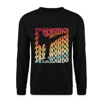 Koreanischer Kampfsport Taekwondo - Unisex Pullover - Schwarz - Vorne - Alina (178cm) & Michal (187cm)