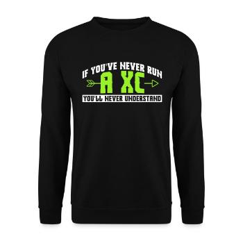 Xc-laufdesign Für Einen Xc-läufer - Sweat-shirt Unisexe - noir - Devant - Alina (178cm) & Michal (187cm)