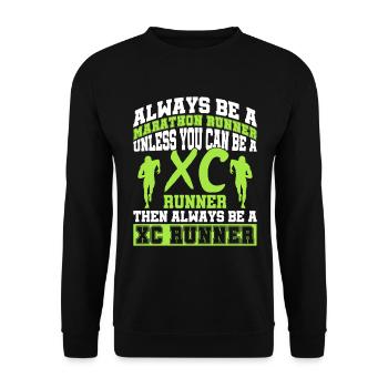 Xc Running Design Für Cc Runner Xc Runner - Unisex Pullover - Schwarz - Vorne - Alina (178cm) & Michal (187cm)