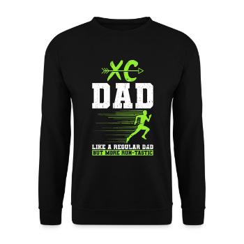 Xc Running Dad Design Für Einen Cross Country - Unisex Pullover - Schwarz - Vorne - Alina (178cm) & Michal (187cm)