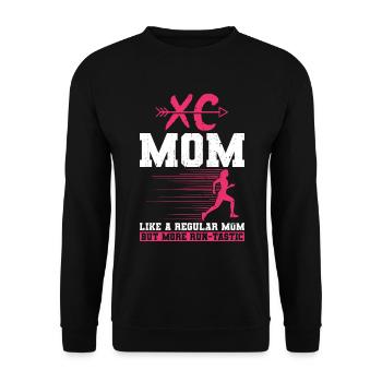 Xc Running Mom Design Für Eine Cross Country - Sweat-shirt Unisexe - noir - Devant - Alina (178cm) & Michal (187cm)