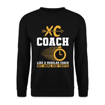 Xc-lauftrainer-design Für Einen - Unisex Pullover - Schwarz - Vorne - Alina (178cm) & Michal (187cm)