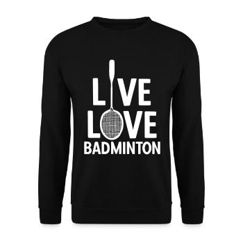 Badminton - Unisex Pullover - Schwarz - Vorne - Alina (178cm) & Michal (187cm)