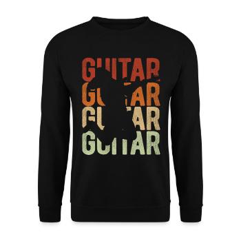 Akustik Spruch Für E-Gitarre Konzert Gitarre - Unisex Pullover - Schwarz - Vorne - Alina (178cm) & Michal (187cm)