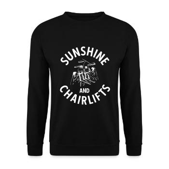 Skiurlaub Spruch Für Ski Skifahrer - Unisex Pullover - Schwarz - Vorne - Alina (178cm) & Michal (187cm)