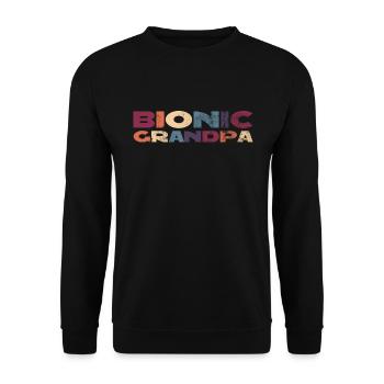 Bionisches Hüft-opa-design Für Die Genesung Nach - Unisex Pullover - Schwarz - Vorne - Alina (178cm) & Michal (187cm)