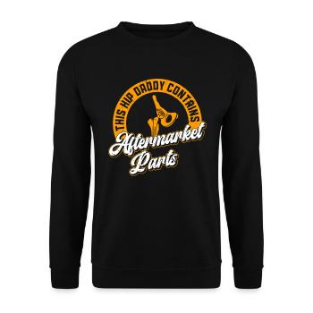 Bionic Hip Dad Design Für Einen Vater, Der Eine - Unisex Sweatshirt - black - Front - Alina (178cm) & Michal (187cm)