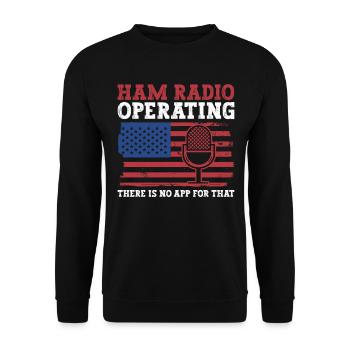 Amateurfunk-betriebsdesign Für Patriotischen - Sweat-shirt Unisexe - noir - Devant - Alina (178cm) & Michal (187cm)