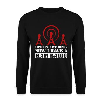Amateurfunk-design Für Amateurfunk - Unisex Pullover - Schwarz - Vorne - Alina (178cm) & Michal (187cm)