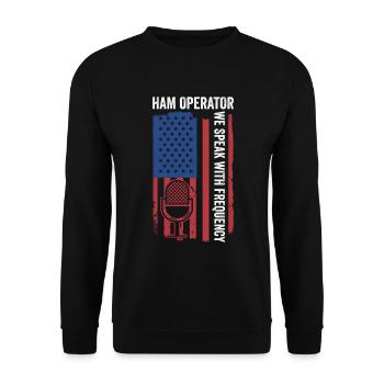 Amateur Ham Operator Usa Design Für - Sweat-shirt Unisexe - noir - Devant - Alina (178cm) & Michal (187cm)