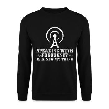 Amateurfunk-design Für Amateur-amateurfunker - Sweat-shirt Unisexe - noir - Devant - Alina (178cm) & Michal (187cm)