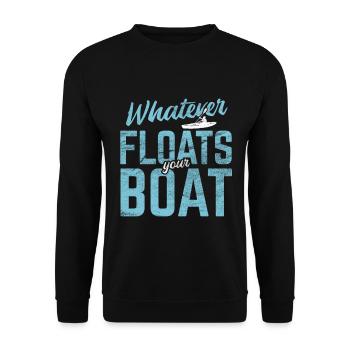 Paddel-Boot Kanu-Fahrer Für Kajak - Unisex Pullover - Schwarz - Vorne - Alina (178cm) & Michal (187cm)