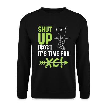 Cross-country-laufdesign Für Einen Xc-läufer - Unisex Pullover - Schwarz - Vorne - Alina (178cm) & Michal (187cm)