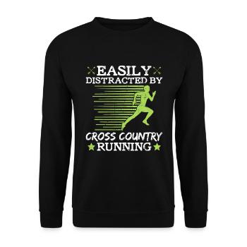 Cross Country Running Design Für Einen Xc-läufer - Sweat-shirt Unisexe - noir - Devant - Alina (178cm) & Michal (187cm)