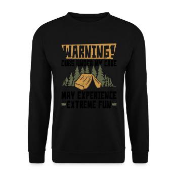Pfadfinderleiter-design Für Einen - Unisex Sweatshirt - black - Front - Alina (178cm) & Michal (187cm)