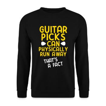 Akustik Spruch Für E-Gitarre Konzert Gitarre - Unisex Pullover - Schwarz - Vorne - Alina (178cm) & Michal (187cm)